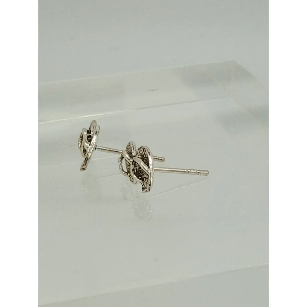 Vintage Sterling Silver Flip Flop Stud Earrings‎ Beach Summer Nautical Jewelry